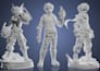 sculpt high quality 3d character models, action figure, toy, statue for printing